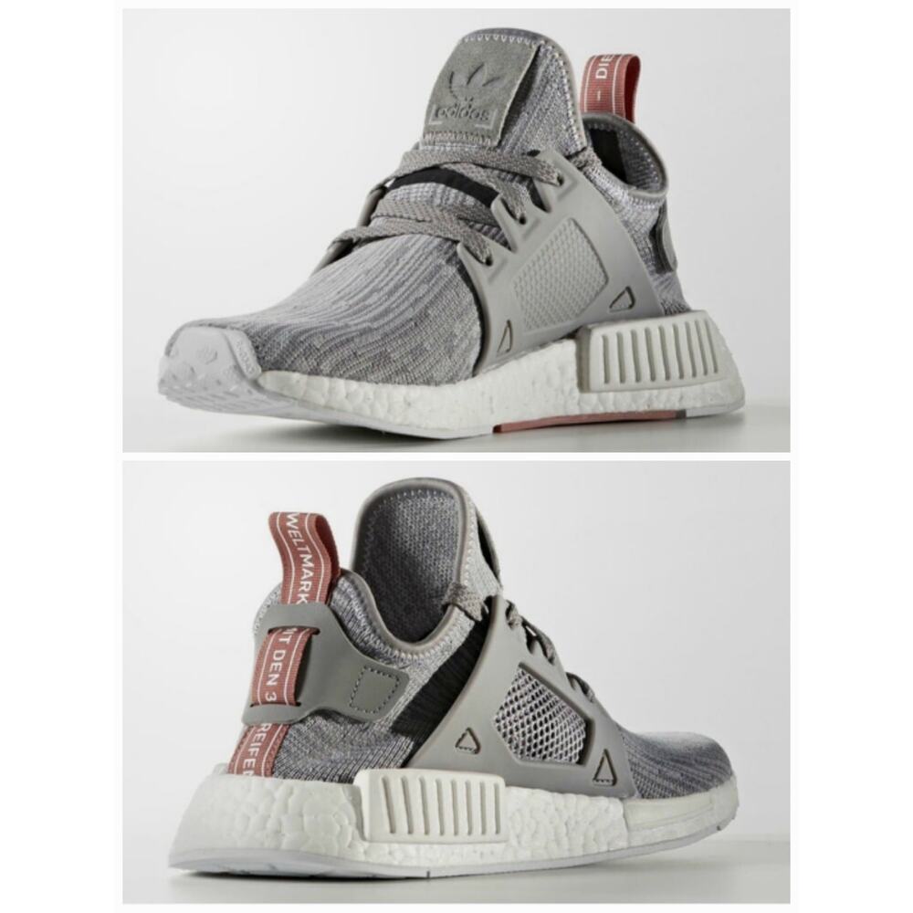 Adidas NMD XR1 boost Prime Knit Clear Onyx gray pink salmon Rose Gold size 7